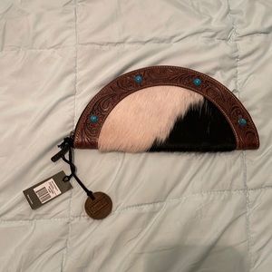 Genuine Cowhide Hair on wallet clutch Myra insure